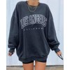 Women's Oversized Sweatshirt Los Angeles California Crewneck Long Sleeve Casual