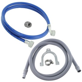 First4spares Universal Fill Water Pipe and Drain Hose Extension Kit for Zanussi Washing Machines (2.5m)