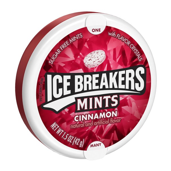 ICE BREAKERS Sugar Free Mints, Cinnamon, 1.5 Ounce (Pack of 16)