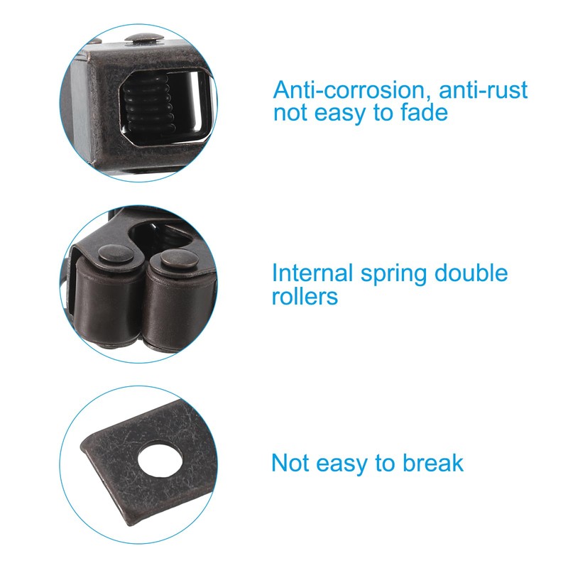 PATIKIL Cabinet Latch Double Roller Catch, 2 Pcs Stainless Steel