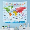 DECOWALL TP-009 World Map Tapestry Tapestry for Kids Wall Hanging