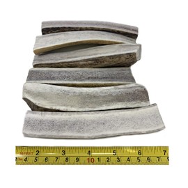 WhiteTail Naturals | Split-Cut Elk Red Deer Antlers for Dogs | (6 Pack Medium) | Cruelty Free | Naturally Shed Elk Dog Chew Bones