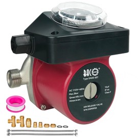 BACOENG Hot Water Recirculating Pump, Auto Start/Close Water Circulation Pump With Timer, Ultra-silent Stainless Steel Head for Electric Water Heater System/Tank Water Heaters