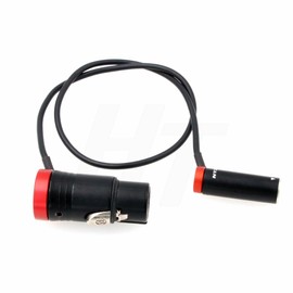 HangTon Microphone Audio Cable for Canon C70 Blackmagic BMPCC 4K 6K Pro BMCC6K Camera, Mini XLR TA3M to XLR 3 Pin Low Profile 40cm Red Cap