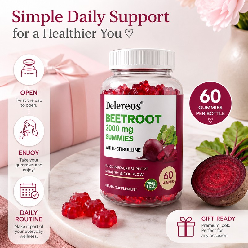 Beet Root Gummies for Daily Wellness – Vegan Energy Support