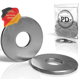 PD® Large Washers M4 (DIN 9021 / ISO 7093) | High Quality A2 V2A Stainless Steel Body Washers | Rustproof Stainless Steel Washers with Large Outer Diameter | Pack of 25