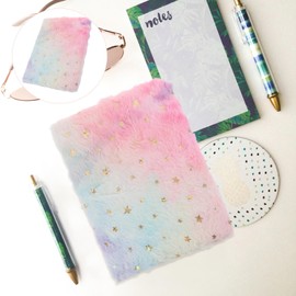 FRCOLOR Plush Notebook, Academic Planner, Cute Notebook, Girl's Journal, Fuzzy Journal, Fuzzy Journal, Journal Notebook, Portable Notebook, Plush Book, 8.3 x 6.1 inches (21 x 15.6 cm)