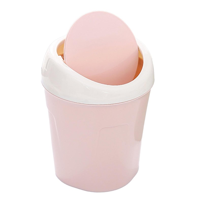 Desktop Trash Can Mini Table Garbage Bin with Swing Lid