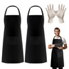 SJDOFU Apron, 2 Pack Chef Apron, Aprons with 2 Pockets