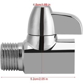 3-Way Diverter Valve, G1/2 Inch T Shape Shower Adapter, Shower Head Extension T-Shape Adapter Valve for Shower Arm Mounted Adapter