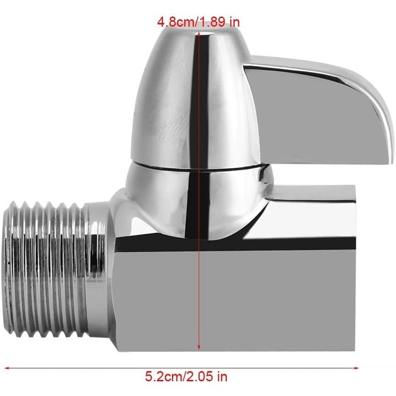 3-Way Diverter Valve, G1/2 Inch T Shape Shower Adapter, Shower