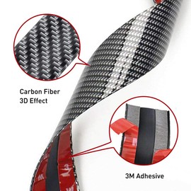 2.5M Silver Door Sill or Carbon Fiber Edge Guard Strip Bumper or Black 3CM*2M Bumper or Door Sill or Edge Guard Strip Carbon Fiber