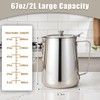 67 oz 304 Stainless Steel Pitcher with Lid, 2 L