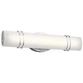 Kichler Ebson 1-Light 5.12-in Chrome Cylinder LED Vanity Light