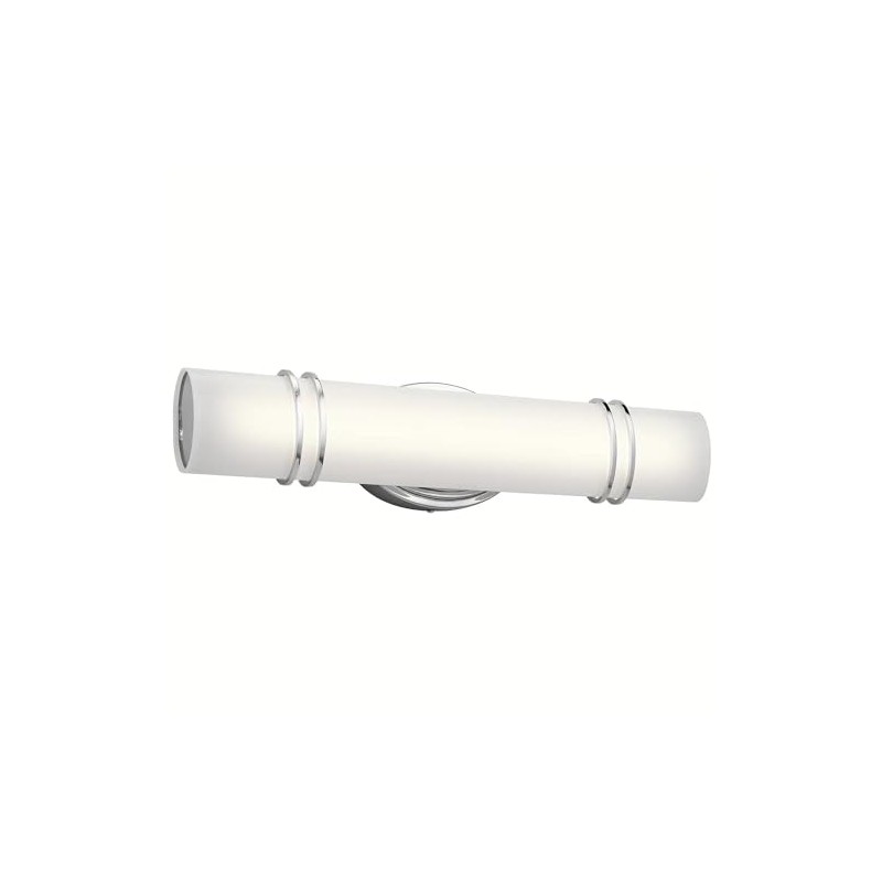 Kichler Ebson 1-Light 5.12-in Chrome Cylinder LED Vanity Light
