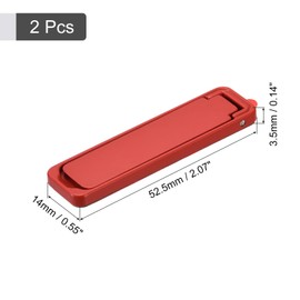 sourcing map Ultra-Thin Phone Stands, 2Pack Horizontal & Vertical Desk Stand, Stick on Portable Phone Stand for Most Smartphones, Phone Cases, Tablets, Red