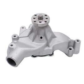 1 SET SHLPDFM Natural Color Satin High Volume Aluminum Short Water Pump Fits for Small Block Chevy SBC 283 327 350 383 400 V8 1955-1985