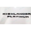Toyota OEM 4pc Gloss Black HIGHLANDER Platinum Logo AWD OVERLAY