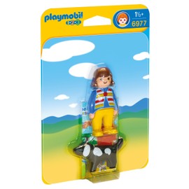 Playmobil 6977 1.2.3 Woman with Dog, Fun Imaginative Role-Play, PlaySets Suitable for Children Ages 4+
