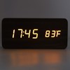 LED Wood Digital Alarm Clock 3 Level Brightness Electronic Clock