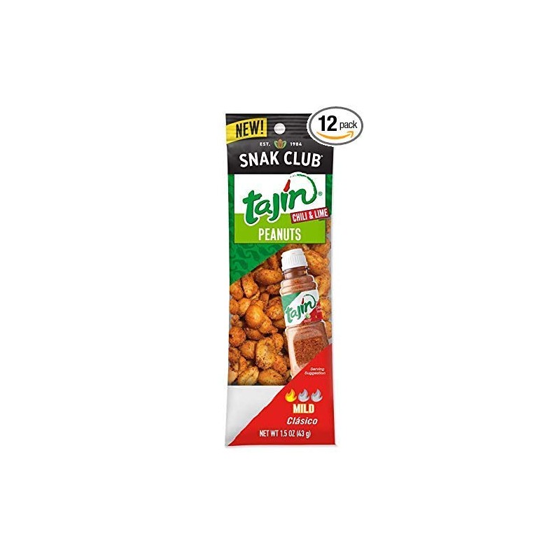 Snak Club Tajin Clasico Toasted Peanuts 1.5 oz. / 12