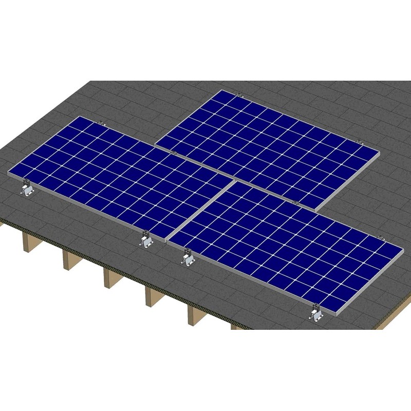 MageFoot End Clamp Solar Mounting Racking Kit for Composite Asphalt