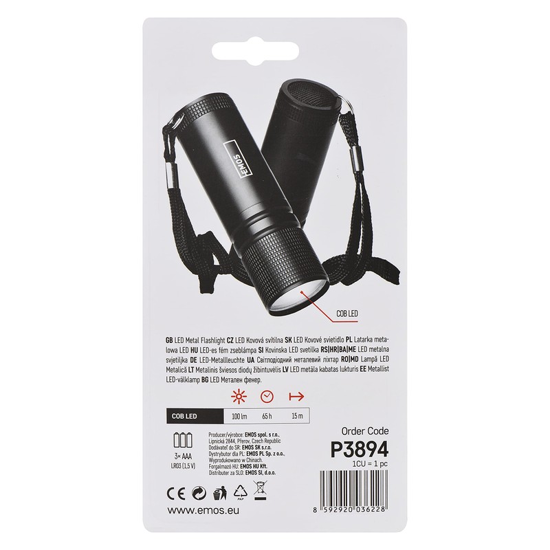 Emos e3221 LED Plastic Torch 3 W COB LED 3