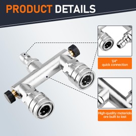 REALYOU Foam Cannon Dual-Connector Accessory, Pressure Washer Double Tip Attachment, Pressure Washer Accessories with 1/4" Quick Connect for Car Wash, 2 Adjustable Foam Cannon Pro