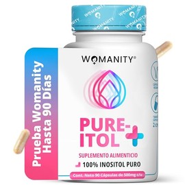 Inositol Cápsulas 500mg Ingredientes Naturales Myo Puro Suplemento Rellenos Alérgenos Formulado Por Doctoras Vegano Garantía Womanity Prueba Hasta