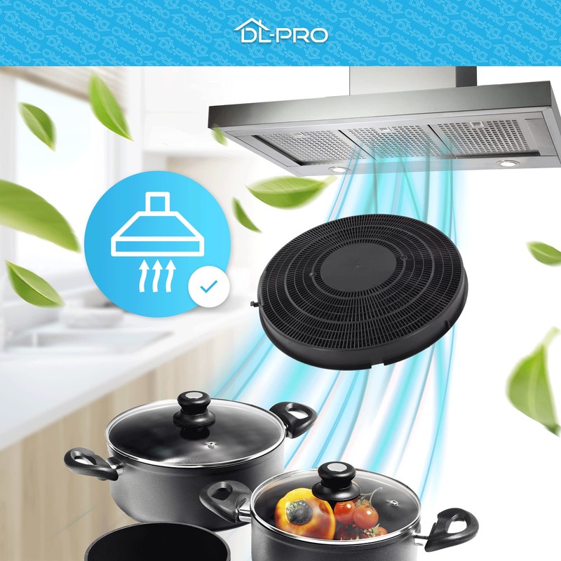 DL-pro Filter cooker hood, activated carbon filter, suitable for Whirlpool
