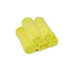 Kavalier Mikrofaser-Handtuchset ProClean Plush Perfection - Hochabsorbierende Reinigungsfaser - Mehrzweck-Reinigungstücher für Zuhause & Autopflege - 5er Pack gelber Handtücher