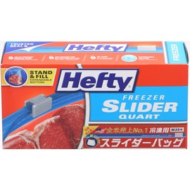 Toyo Aluminum Hefty S1966 Slider Bags, Storage Bags, Freezing, Defrosting, Zippers, M, 25 Pieces