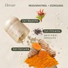 Resveratrol Cúrcuma Cápsulas 600 Suplemento Bienestar Vitalidad Días Uso