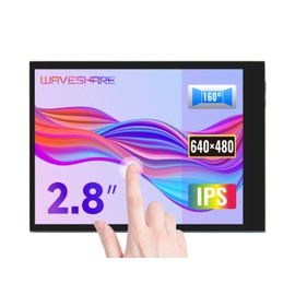 waveshare 2.8inch Screen LCD Compatible with Raspberry Pi 4B/3B+/3B/2B/B+/A+/Zero/Zero W/WH/Zero 2W 480×640 Resolution DPI IPS 5-Points Capacitive Touch Control Optical Bonding Toughened Glass Cover