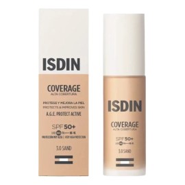 Isdin Coverage Base De Maquillaje Alta Cobertura Con Protector Solar Fps 50+ Tono 3.0 Sand