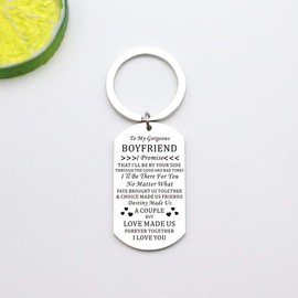HULALA To MY Gorgeous Boyfriend Keyring Valentines Gifts For Him I Love You Romantic Couple Men Keychain Birthday Anniversary Presents