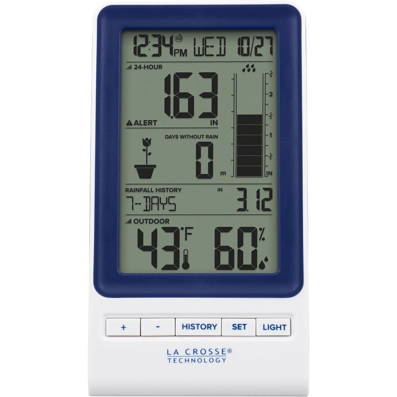 La Crosse Technology Digital Wireless Rain Weather Station Self Emptying