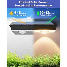 Solar Fence Lights Outdoor, 20 Pack Warm/Neutual/Cool White Solar Powered Wall Lights with Spot Lens, IP65 Waterproof, Backyard Patio Decor for Deck, Railing, Pool, Stair