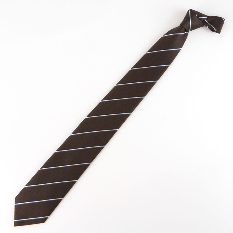 The Shirt Studio Brown Modern Stripe Manual Tie