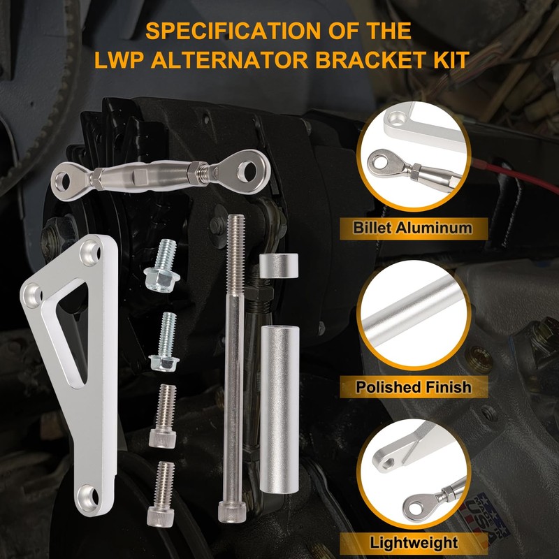 Alternator Bracket Kit for Chevy SBC Long Water Pump 305