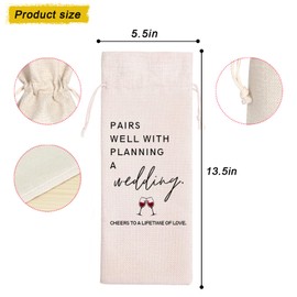 Wedding Gifts Wine Bag|Engagement Wine Bag|Engagement Party Gifts|Wedding Planning Gift|Pairs well with wedding planning Mr and Mrs Wedding Gifts for Couple(11MA19)
