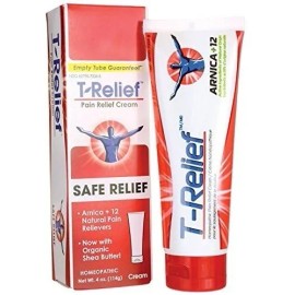 T-Relief 4 oz Crema Natural para Dolores Crónicos, Lesiones y Artritis  