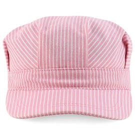 Armycrew Classic Cotton Train Engineer Conductor Adjustable Cap - Pink Stripe - 53CM