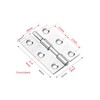 Pack of 12 Hinges Foldable, 44 mm × 32 mm
