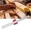 CX300-2 Woodworking Scribing Ruler High Precision Angle Measure Carpenter Marking