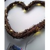 Lighted Heart Wreath with Battery Powered LED Lights for Proposal,