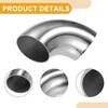 Partuto 4 Pcs 1.5" Universal Stainless Steel 90 Degree Exhaust