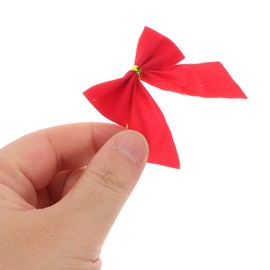 Ciieeo 12pcs Christmas Bow Decoration Sweet Velvet Bows Mini Christmas Bowknot Ornament Hanging Decoration for Christmas Tree Wedding Party