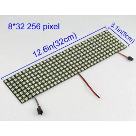 Unbranded DC5V WS2812B 5050 RGB Flexible LED Panel Matrix Display Screen Addressable Light - 32*8 256 pixel