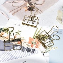 Extra Large Binder Clips 2 Inch, Big Paper Clamps Bronze for Office School Supplies (15Pcs)